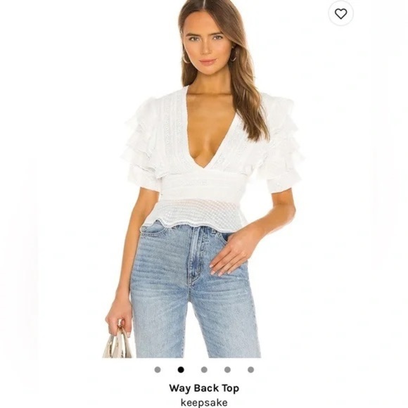 Keepsake white open back blouse- REVOLVE size XS - Picture 1 of 7